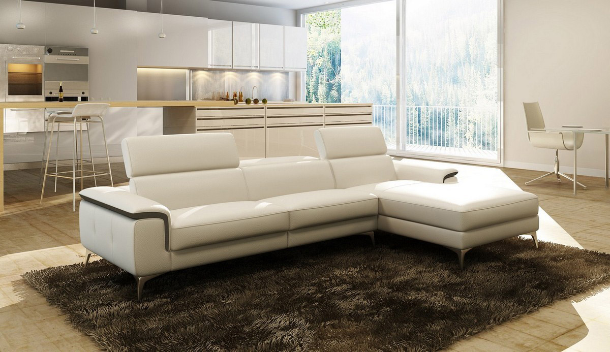 Leather corner sofa